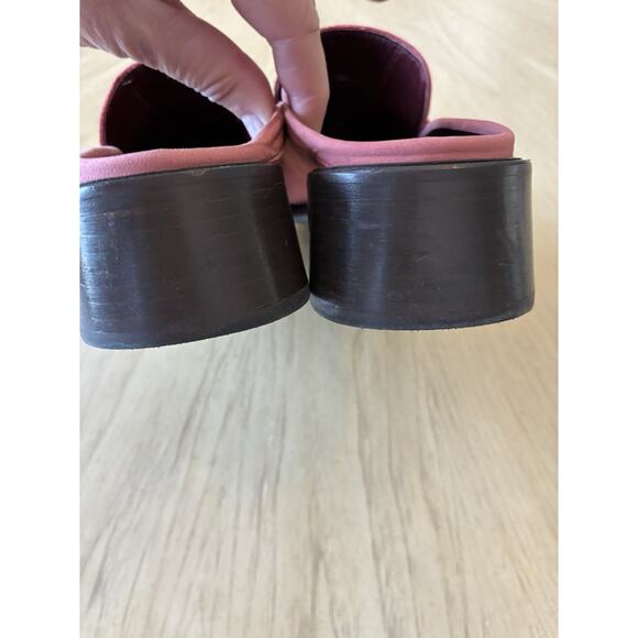 Sies Marjan Pink Suede Penny Loafer Mule Flats Slip On Designer Luxury Women 9 - Picture 10 of 16